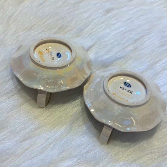 Vintage Ceramic Holly & Berries Candle Stick Holders Lusterwear 50’s /60’s - Picture 7 of 7